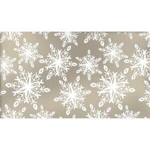 Hallmark Wrapping Paper Christmas Snowflakes on Pewter Metallic 22.5 sq ft Gift